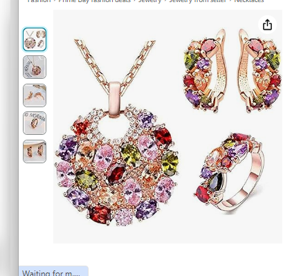 Colorful zircon necklace